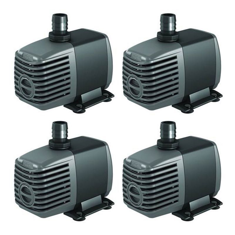 Active Aqua 250 GPH Submersible Hydroponics Water Pumps, 4-Pack