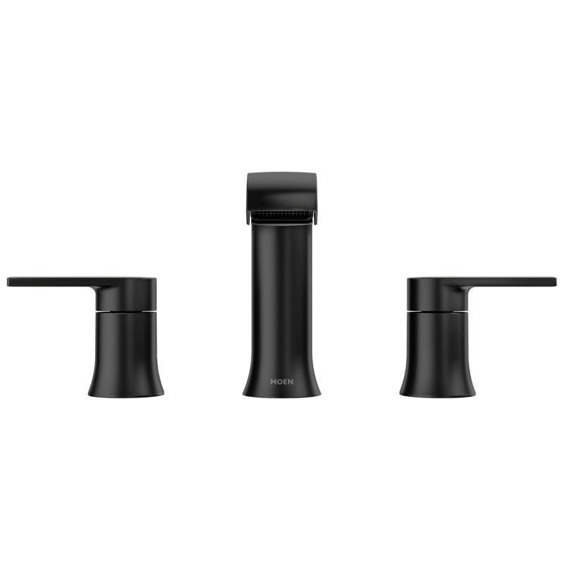 Moen Genta Matte Black 8-16 in. Widespread Bathroom Faucet