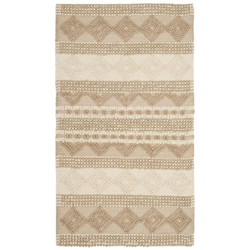 Hand-Tufted Ivory Wool 4' x 6' Reversible Area Rug