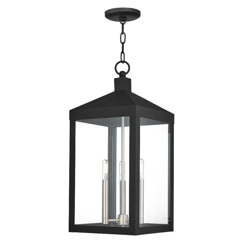 Nyack Modern Black Nickel 3-Light Indoor/Outdoor LED Pendant