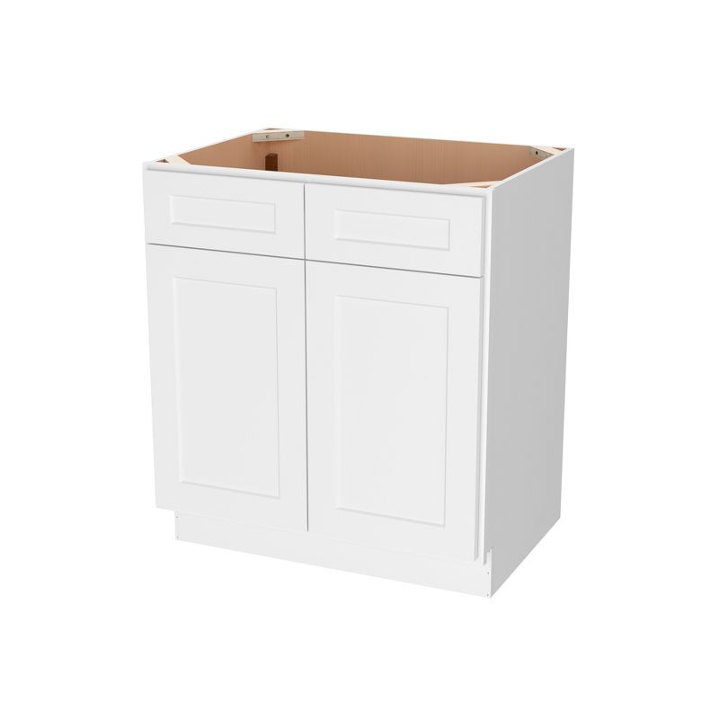 HOMLUX 30" Shaker White Freestanding Bath Vanity Cabinet