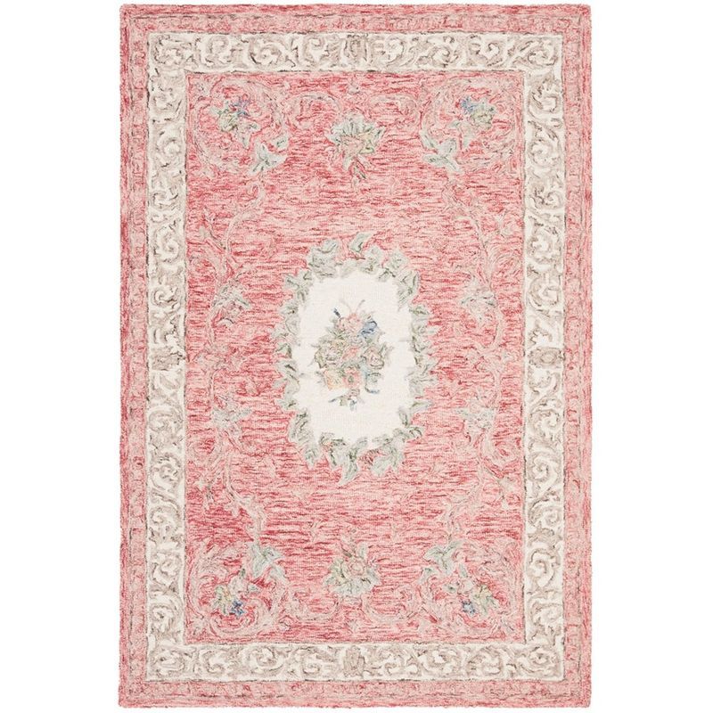 Ivory Elegance 47" Round Tufted Wool Handmade Rug
