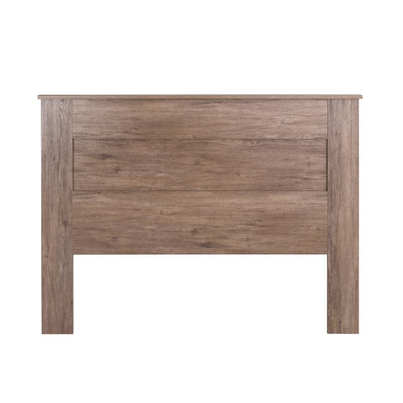 Drifted Gray Queen Wooden Flat Panel Headboard