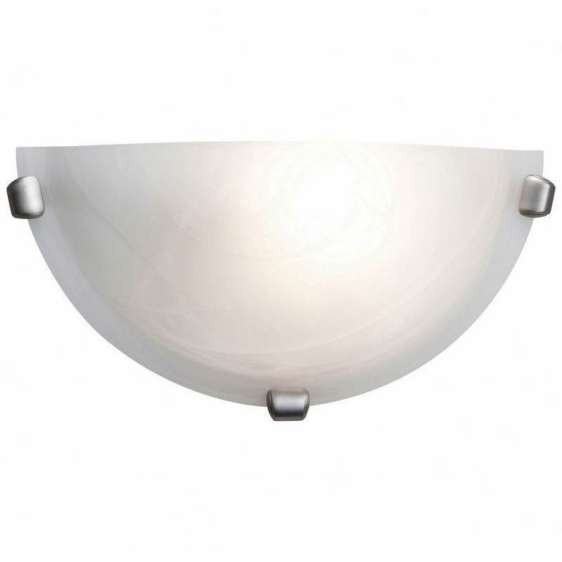 Brushed Steel and Glass 13" Dimmable Outdoor Wall Sconce