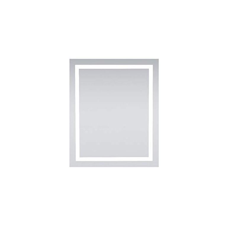 Elegant Frameless Vanity LED Mirror 30"x36" Dimmable Silver Finish