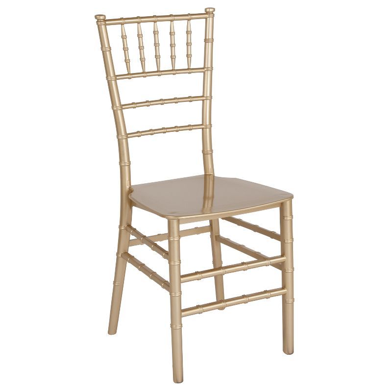 Elegant Gold Resin Chiavari Stackable Chair for Events