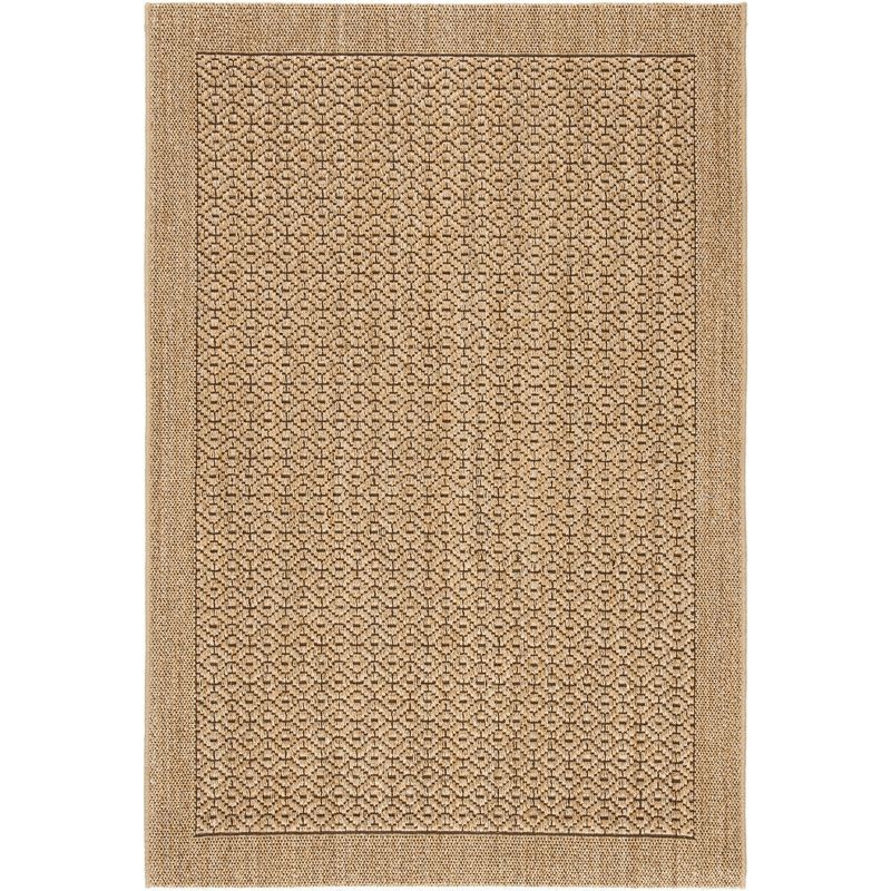 Natural Geometric Sisal 4' x 6' Rectangular Area Rug