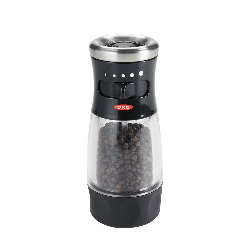 Adjustable Black and Clear Acrylic Pepper Grinder