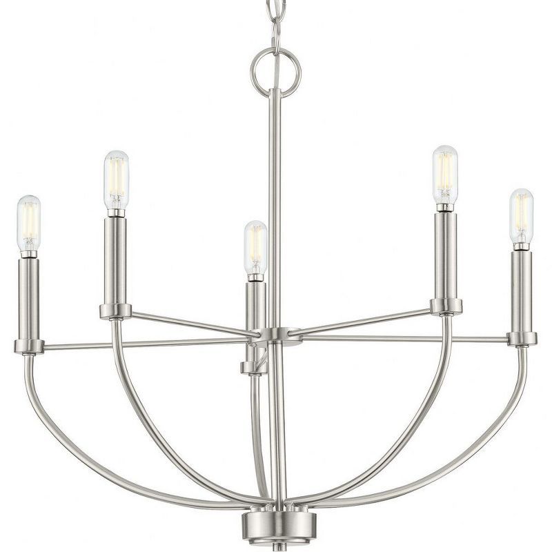 Leyden Brushed Nickel 5-Light Farmhouse Chandelier