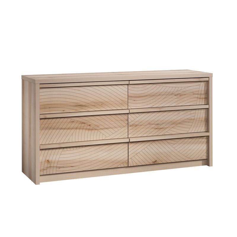 Pacific Maple Mid-Century Modern 6-Drawer Dresser