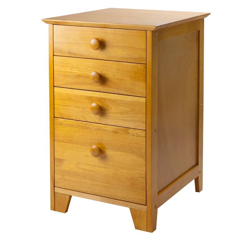 Transitional Honey Brown 3-Drawer Legal Size File Cabinet