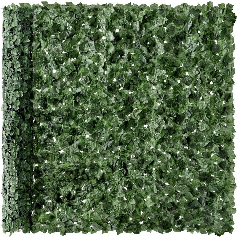 96" x 72" Green Faux Ivy Privacy Fence Screen