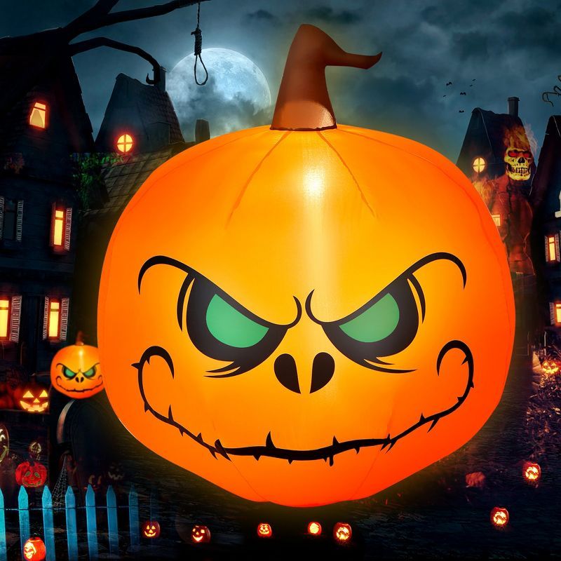 4 ft Orange Inflatable Halloween Pumpkin with LED Light