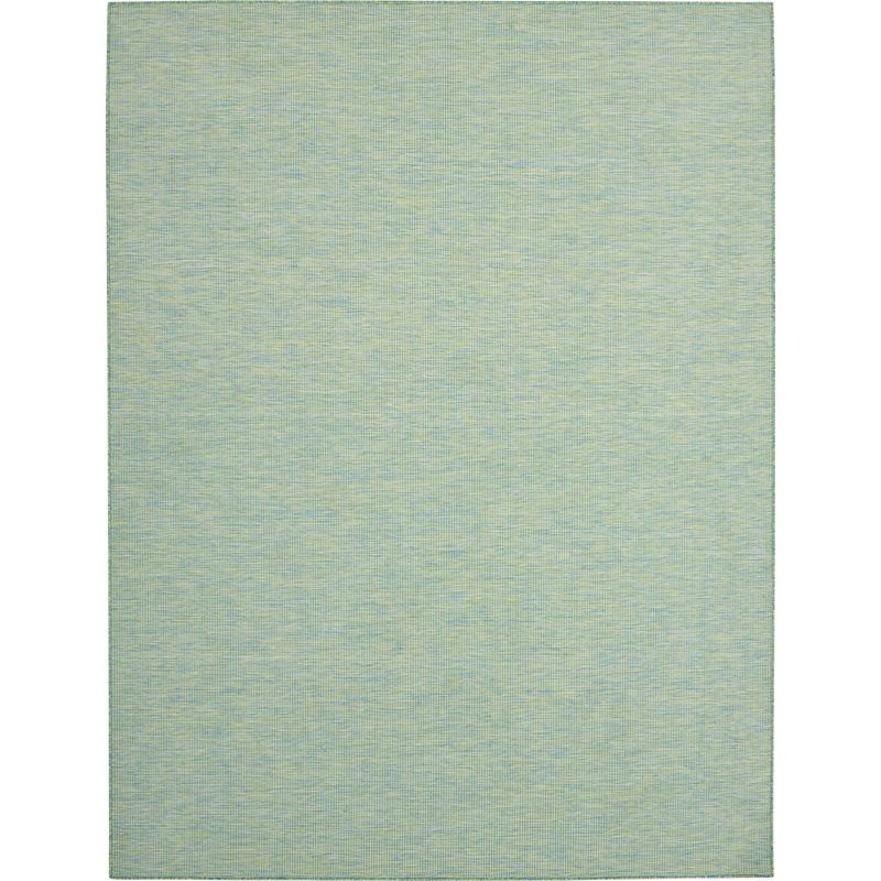 Sereno Blue/Green Synthetic 8' x 10' Reversible Outdoor Rug