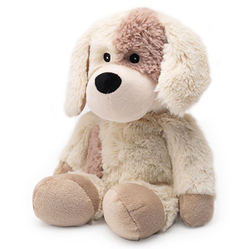 Cream and Brown Microwavable Plush Puppy Dog