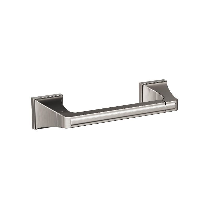 Brushed Nickel Pivoting Double Post Toilet Paper Holder