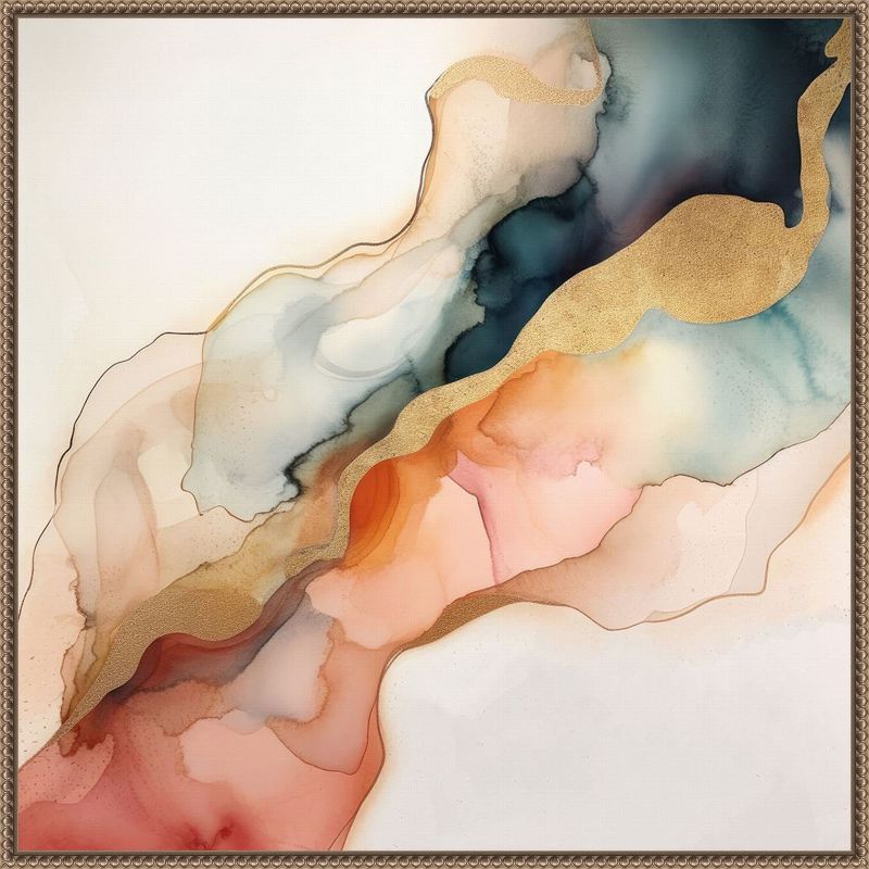 Abstracted Radiance I by Irena Orlov Bronze Floater Frame Canvas Art Print 30-in. x 30-in.