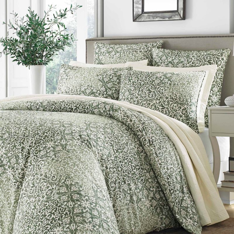 Full White Cotton Reversible Comforter Set