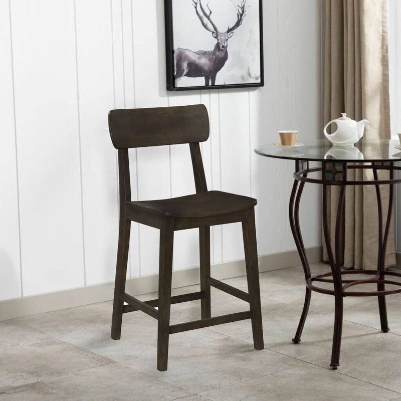 Torino Carbonite Finish Wood Counter Height Barstool