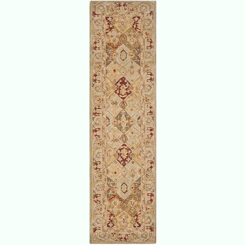 Elegant Multicolor Hand-Tufted Wool Runner Rug, 2'3" x 8'