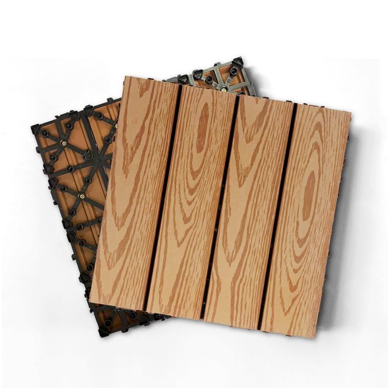 Wood Plastic Composite Interlocking Deck Tiles Set of 20