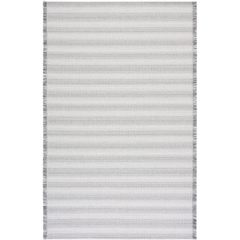 Augustine Ivory and Dark Grey Flat Woven Area Rug