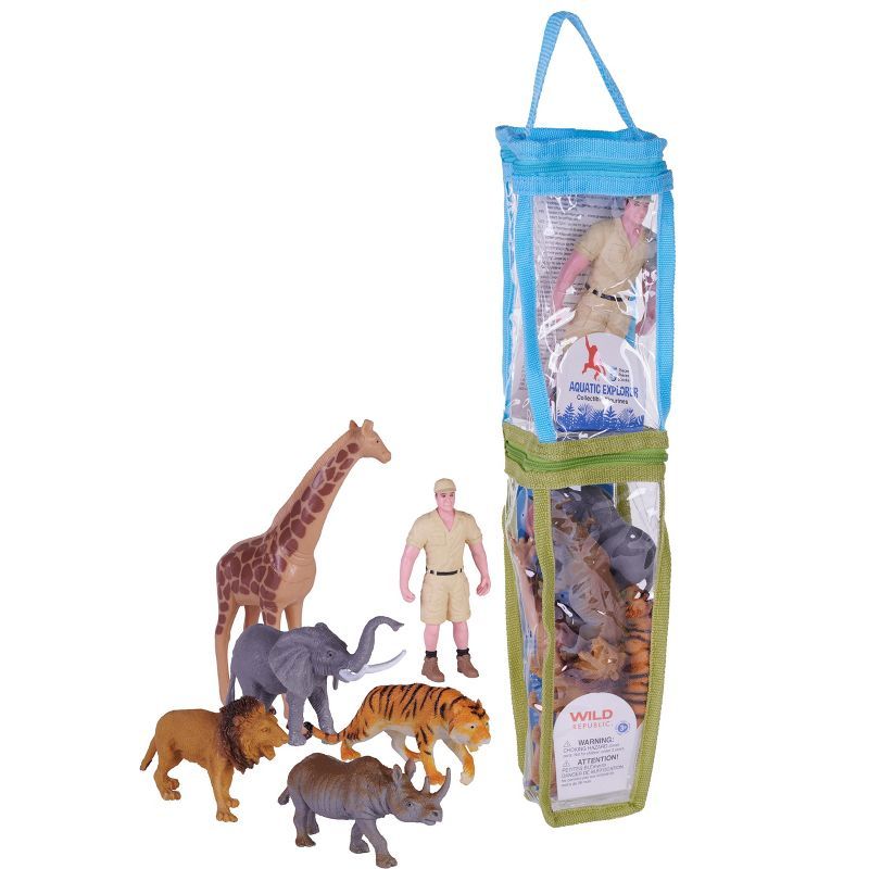 Double Zoo Animal Care Specialist Figurine Set, 6 Pieces