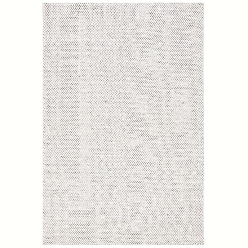 Ivory Flat Woven Handmade Wool 4' x 6' Area Rug