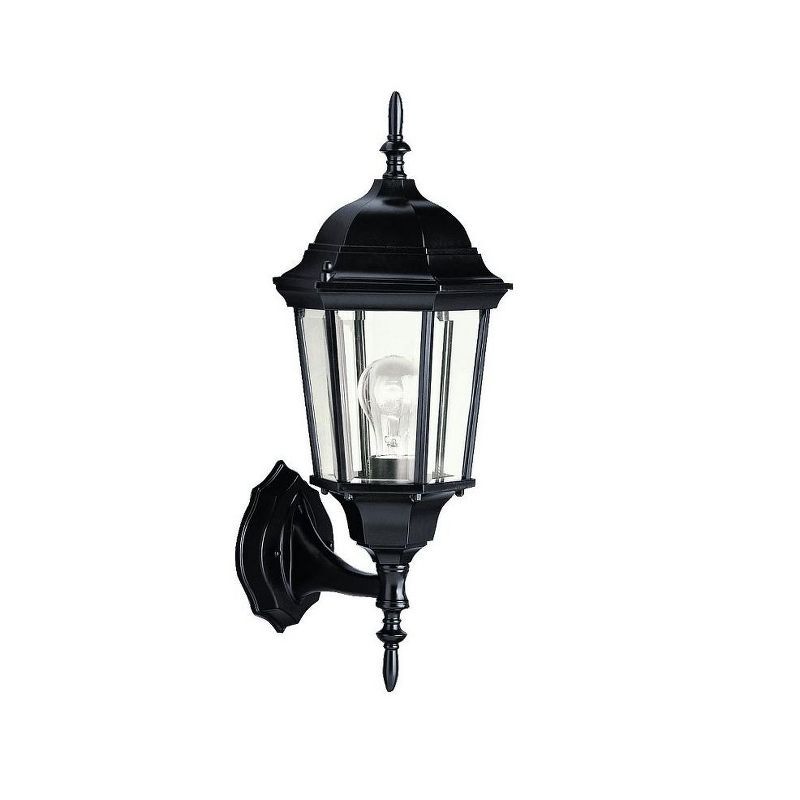 Madison 22.75" Black Outdoor Wall Lantern with Clear Glass