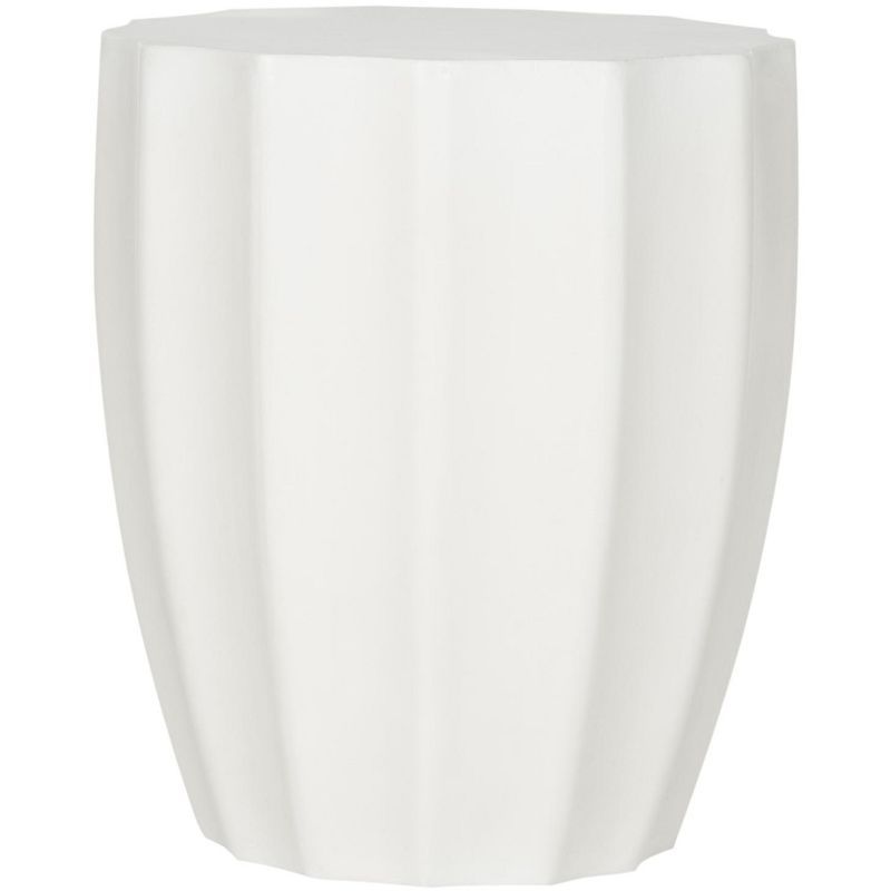 Ivory Symmetric 15'' Round Concrete Accent Table