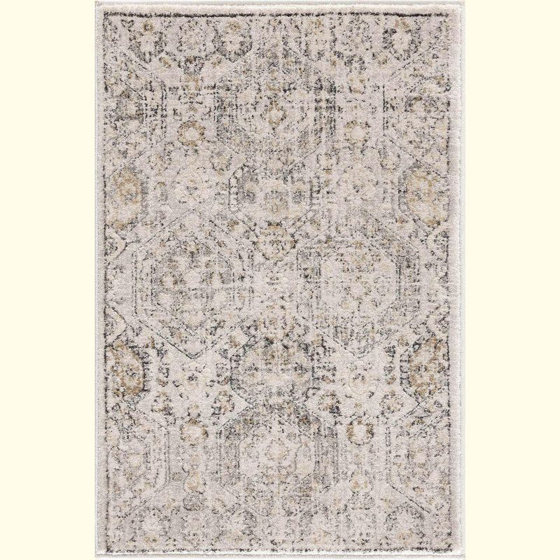 Parkerfield Stain-Resistant Black Synthetic 2' x 2'11" Area Rug