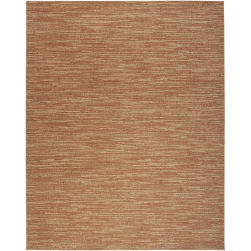 Rust Rectangular Synthetic Indoor/Outdoor Area Rug 12' x 15'