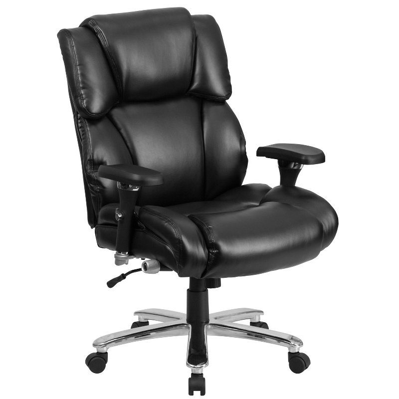 Black Leather High Back Ergonomic Executive Swivel Chair