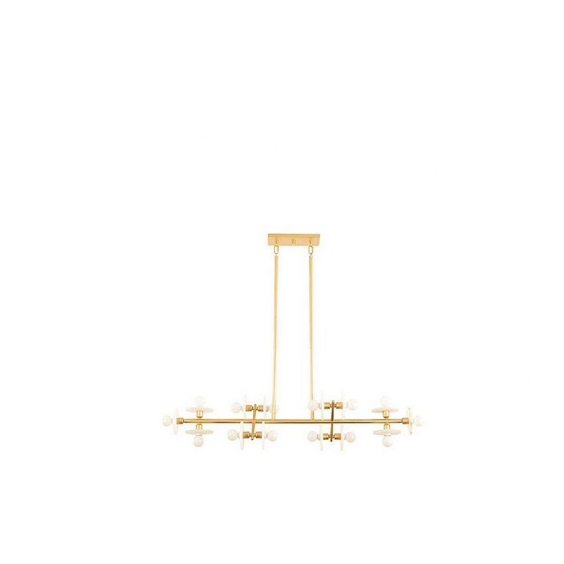 Amani Gold 14-Light Modern Linear Chandelier