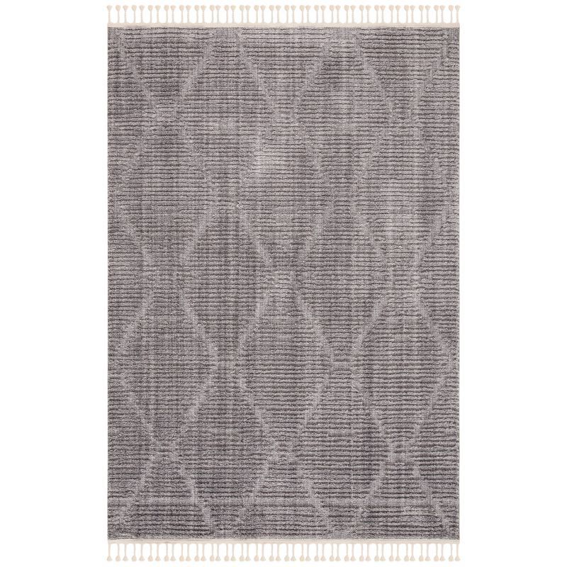 Gray Diamond Moroccan Boho Wool Area Rug