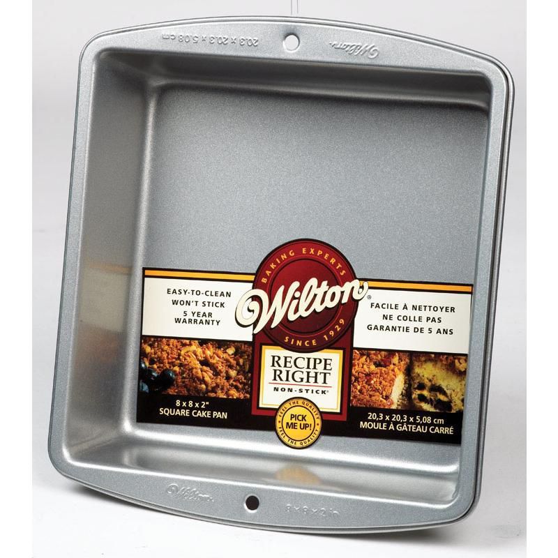 Wilton 8x8 Inch Non-Stick Aluminum Square Cake Pan