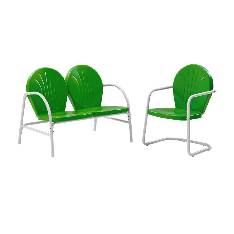 Griffith Green Steel 2-Piece Outdoor Loveseat Set