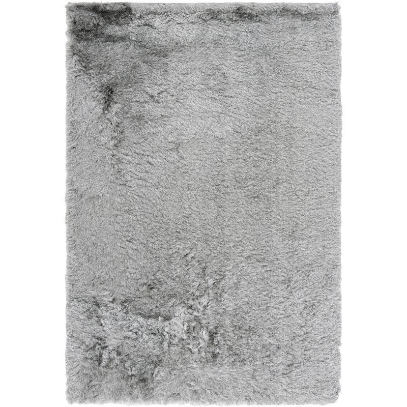 Silver 6' x 9' Hand-Tufted Shag Area Rug