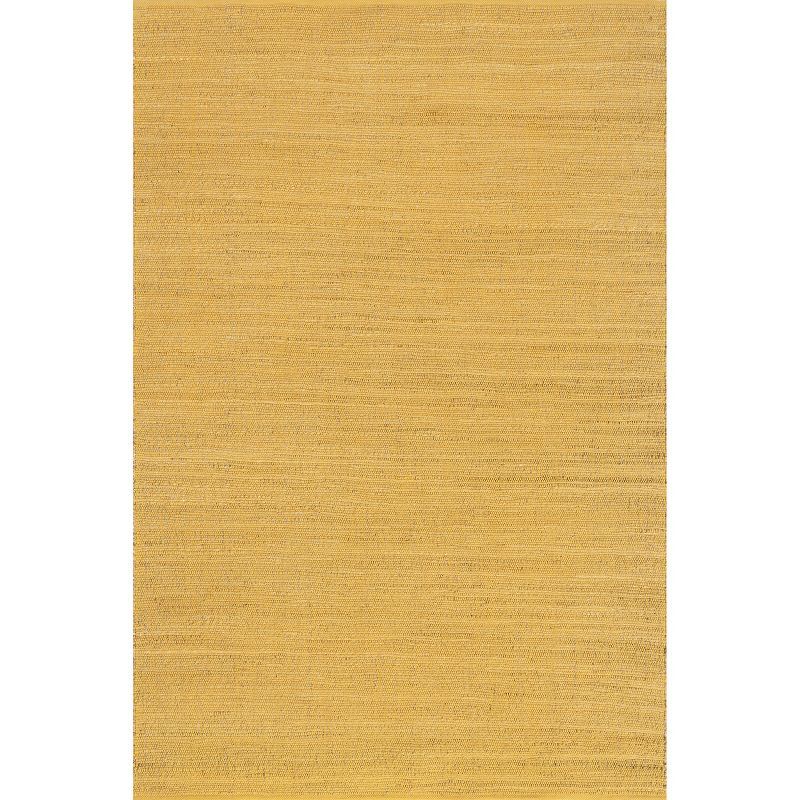 Sunlit Glow Handwoven Cotton-Jute Blend 4' x 6' Area Rug