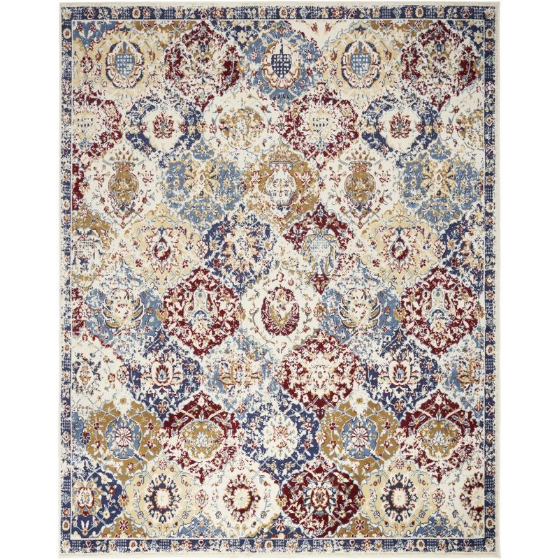 Multicolor Bohemian Charm Rectangular 7' x 10' Synthetic Area Rug