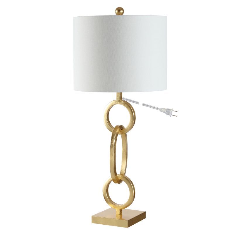 Adjustable White Arc Iron Table Lamp