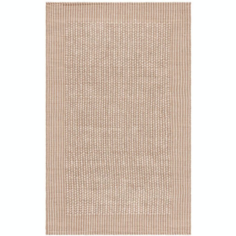 Ivory and Beige Handmade Natural Fiber Area Rug