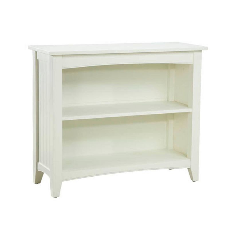 Ivory Wood Adjustable Kids Bookcase with Doors