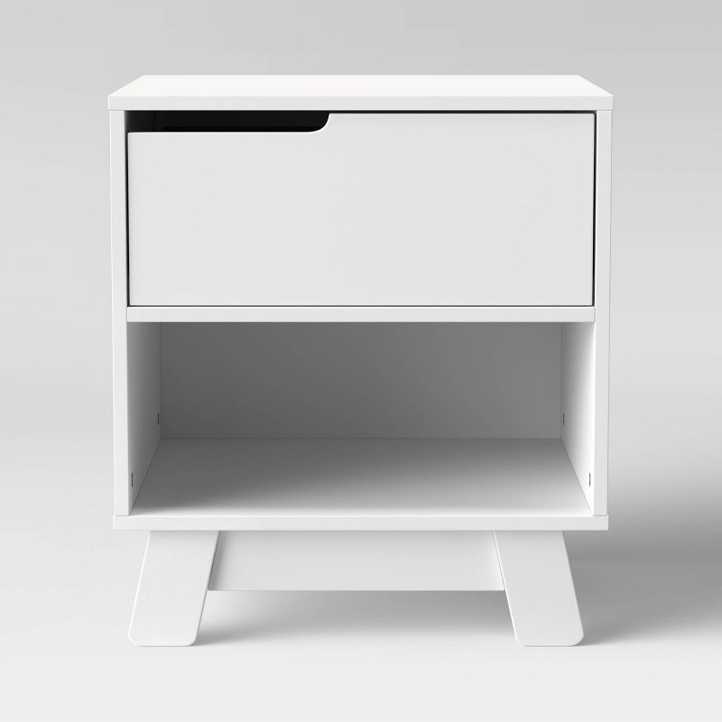 White Eco-Friendly Modern Nightstand with USB Port