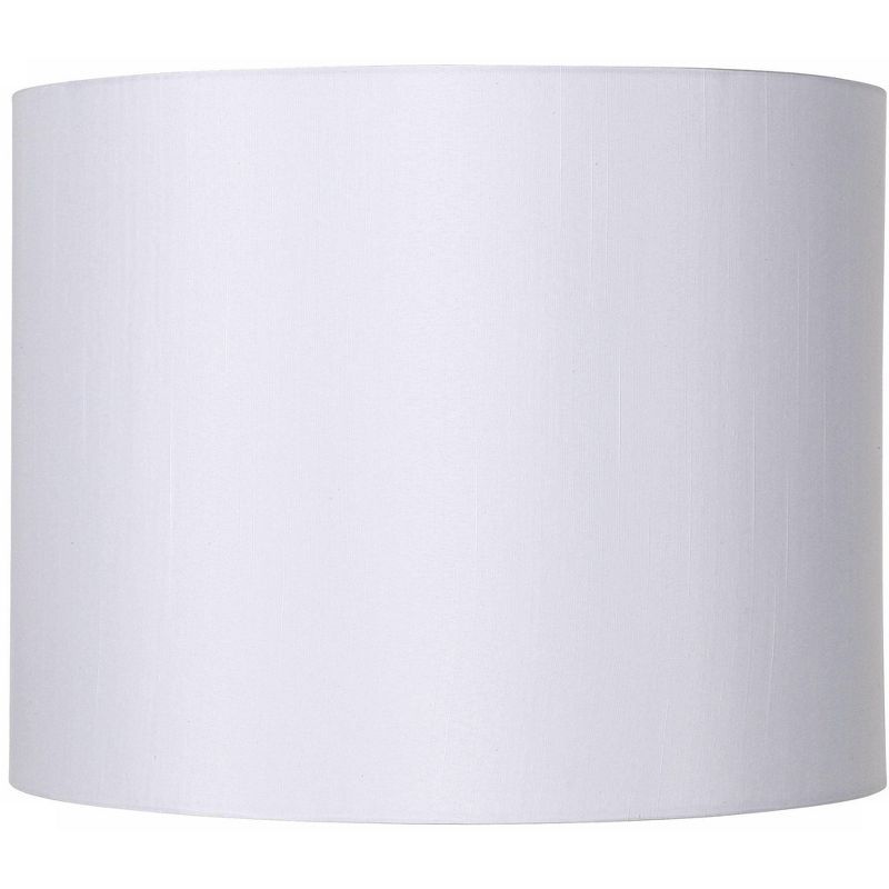 Elegant White Polyester Drum Lamp Shade 14"x14"x11"