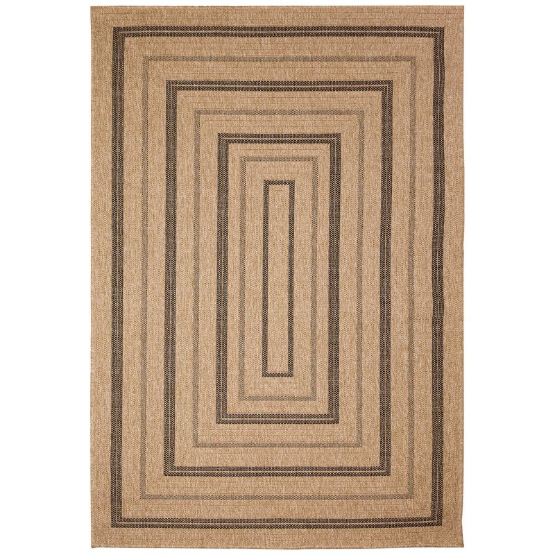 Sahara 78" Natural Synthetic Flat Woven Indoor/Outdoor Rug