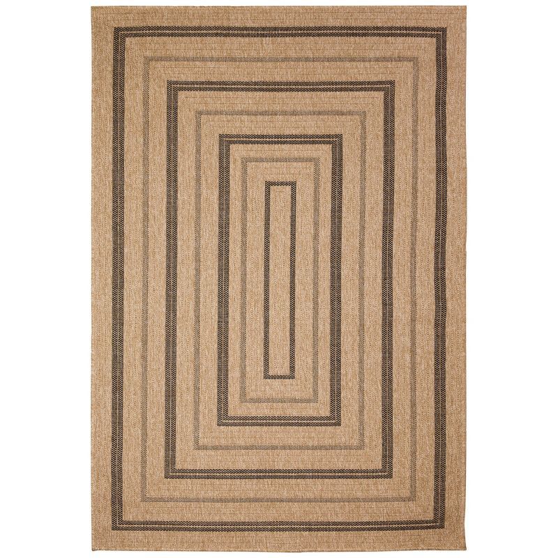 Sahara 78" Natural Synthetic Flat Woven Indoor/Outdoor Rug