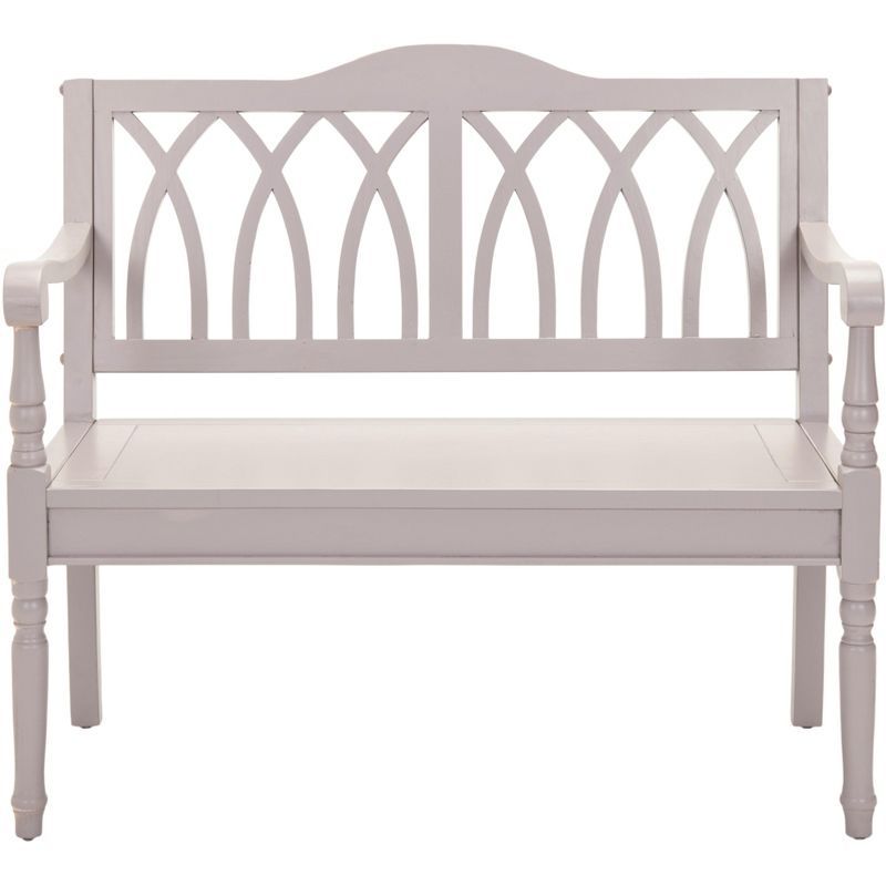 Elegant Gothic-Inspired 40" White Pine Bench