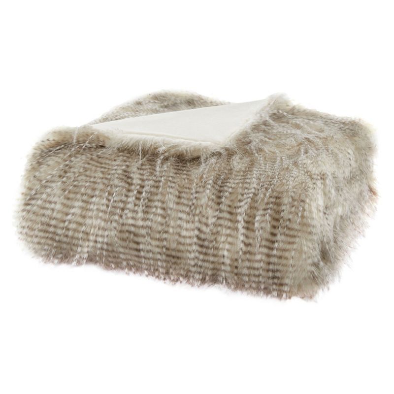 Adelaide 50"x60" Reversible Luxury Faux Fur Throw Blanket