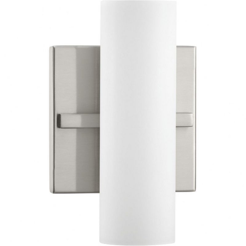 Brushed Nickel Cylinder LED Outdoor Wall Sconce